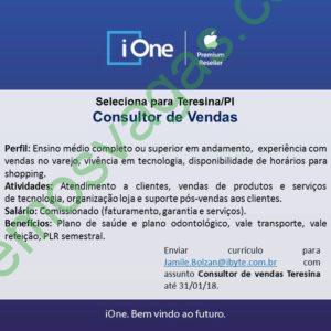 Vaga para Consultor de Vendas na Ione em Teresina | Themos Vagas ...