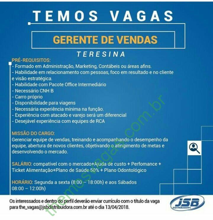 Vaga Para Gerente De Vendas Em Teresina Themos Vagas Empregos E Estágiosthemos Vagas 3990