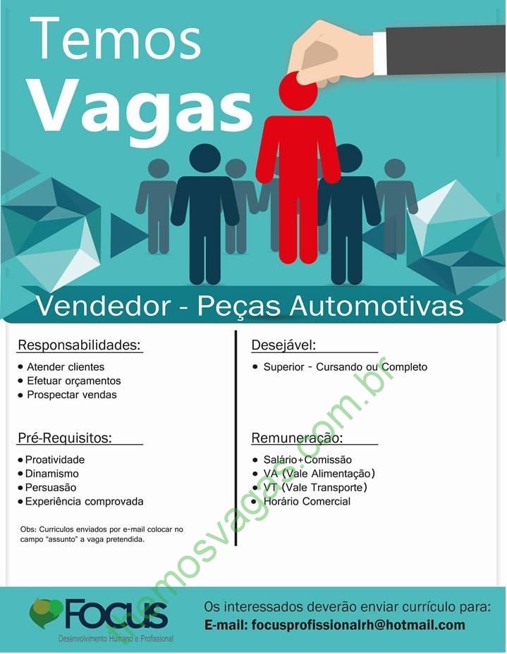218 vagas de emprego disponíveis hoje (15 de Dezembro de 2023) de Vendedor Auto  Peças - Estado de São Paulo
