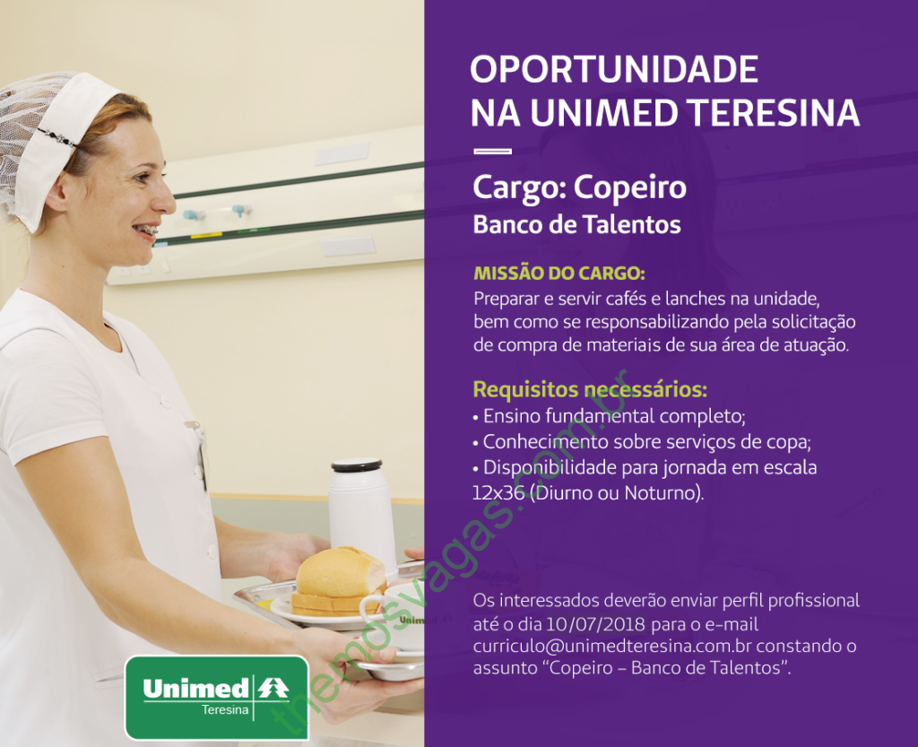 Emprego Para Copeiro No Unimed Em Teresina Pi Themos Vagas Empregos E Estágiosthemos Vagas 7765