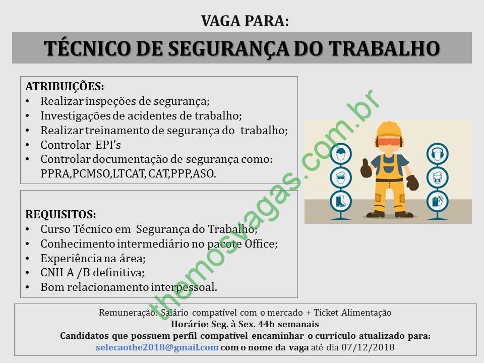 TÉcnico Em SeguranÇa Do Trabalho Themos Vagas Empregos E Estágiosthemos Vagas Empregos E 5524