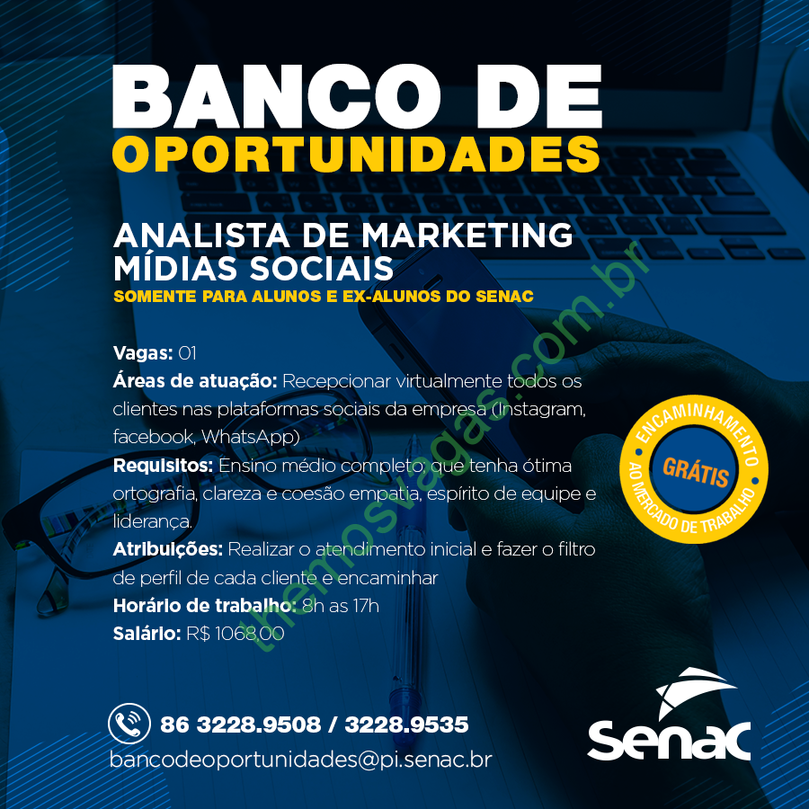 Senac PI: Analista De Marketing Em Teresina – PI | Themos Vagas ...