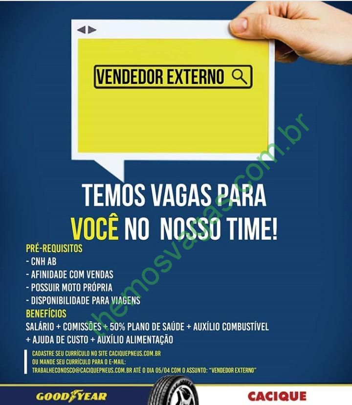 Vendedor(a) na Cacique Pneus Teresina – Portal de Empregos no Piauí