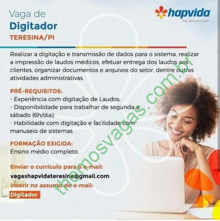 Emprego para Digitador em Teresina, Themos Vagas, Empregos e  EstágiosThemos Vagas