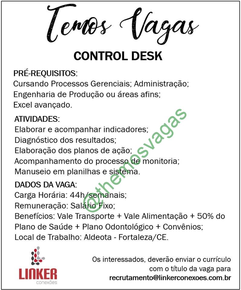 Control Desk, Fortaleza – CE, 01 vaga(s)