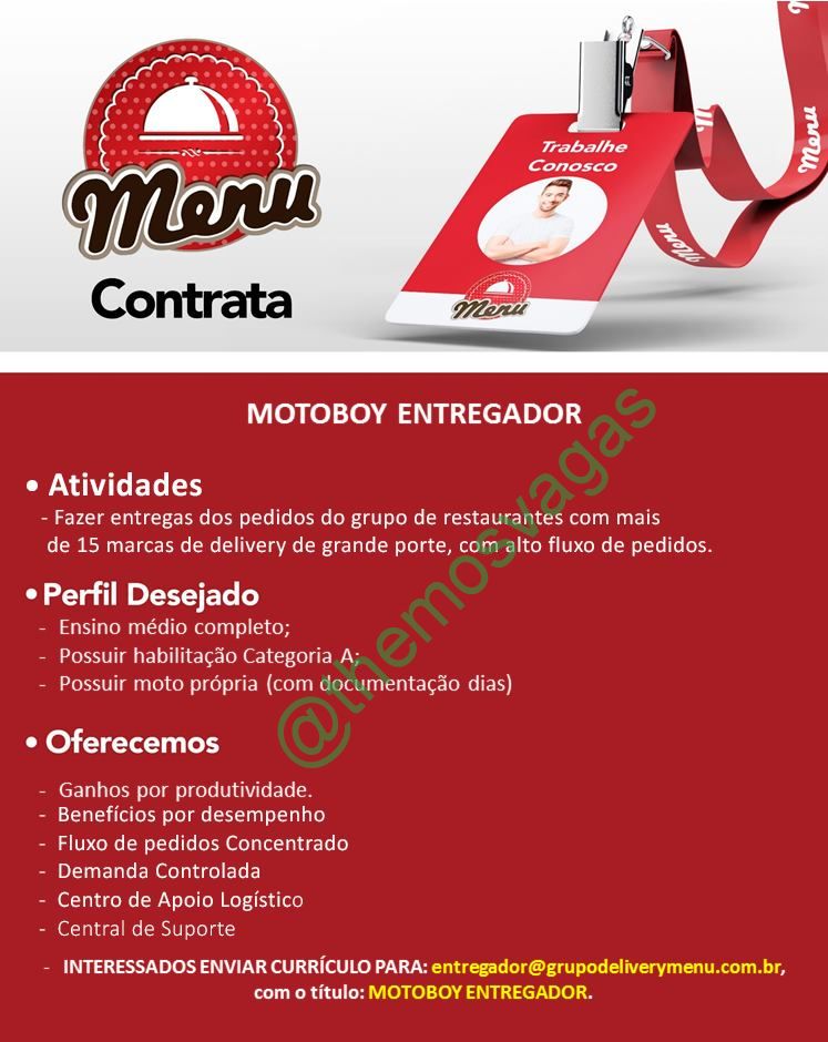 Vagas motoqueiros - Vagas de emprego - Montese, Fortaleza