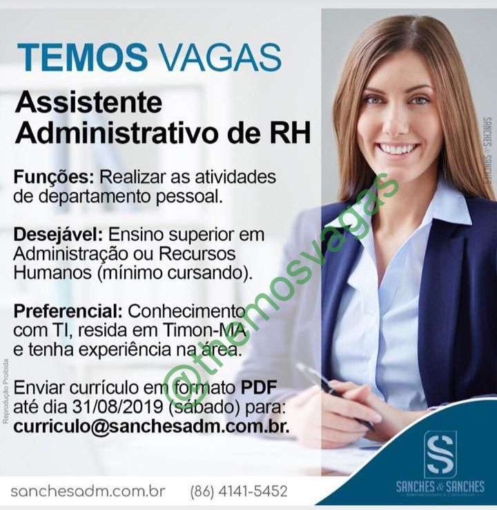 Vaga de Emprego de Assistente de Recursos Humanos, Campinas / SP