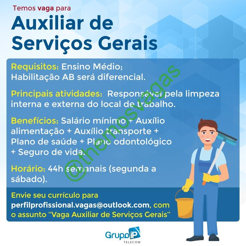 Auxiliar de Serviços Gerais / 01 vaga(s) / Teresina – PI | Themos Vagas