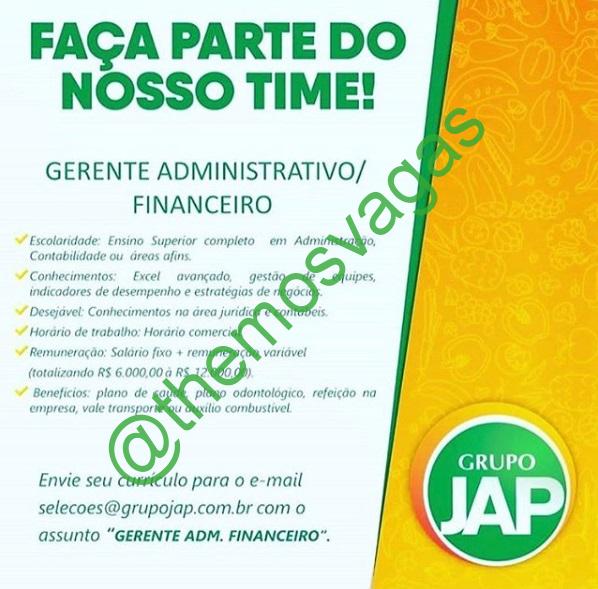 Gerente Administrativo Financeiro / 01 Vaga(s) / Teresina – PI | Themos ...