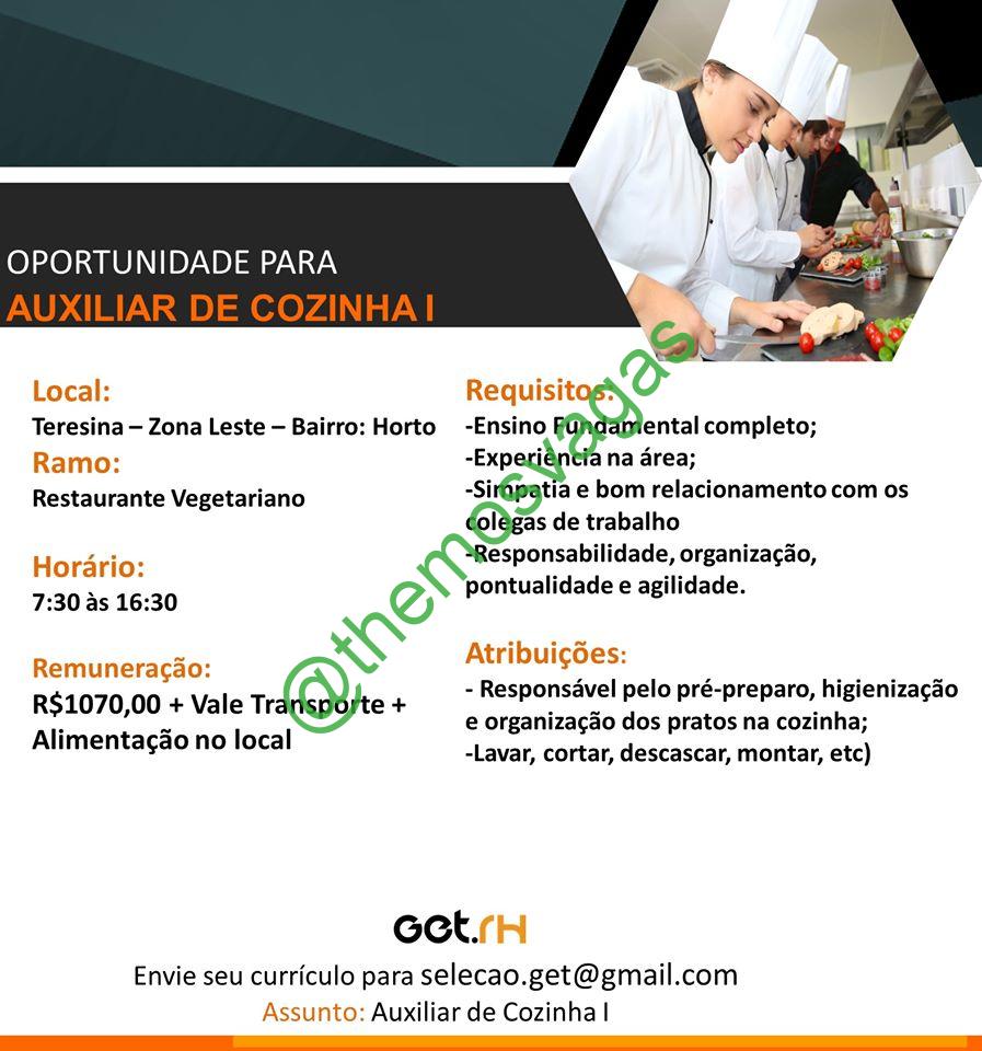 Auxiliar de Cozinha, Teresina – PI, 01 vaga(s), Themos Vagas, Empregos  e EstágiosThemos Vagas