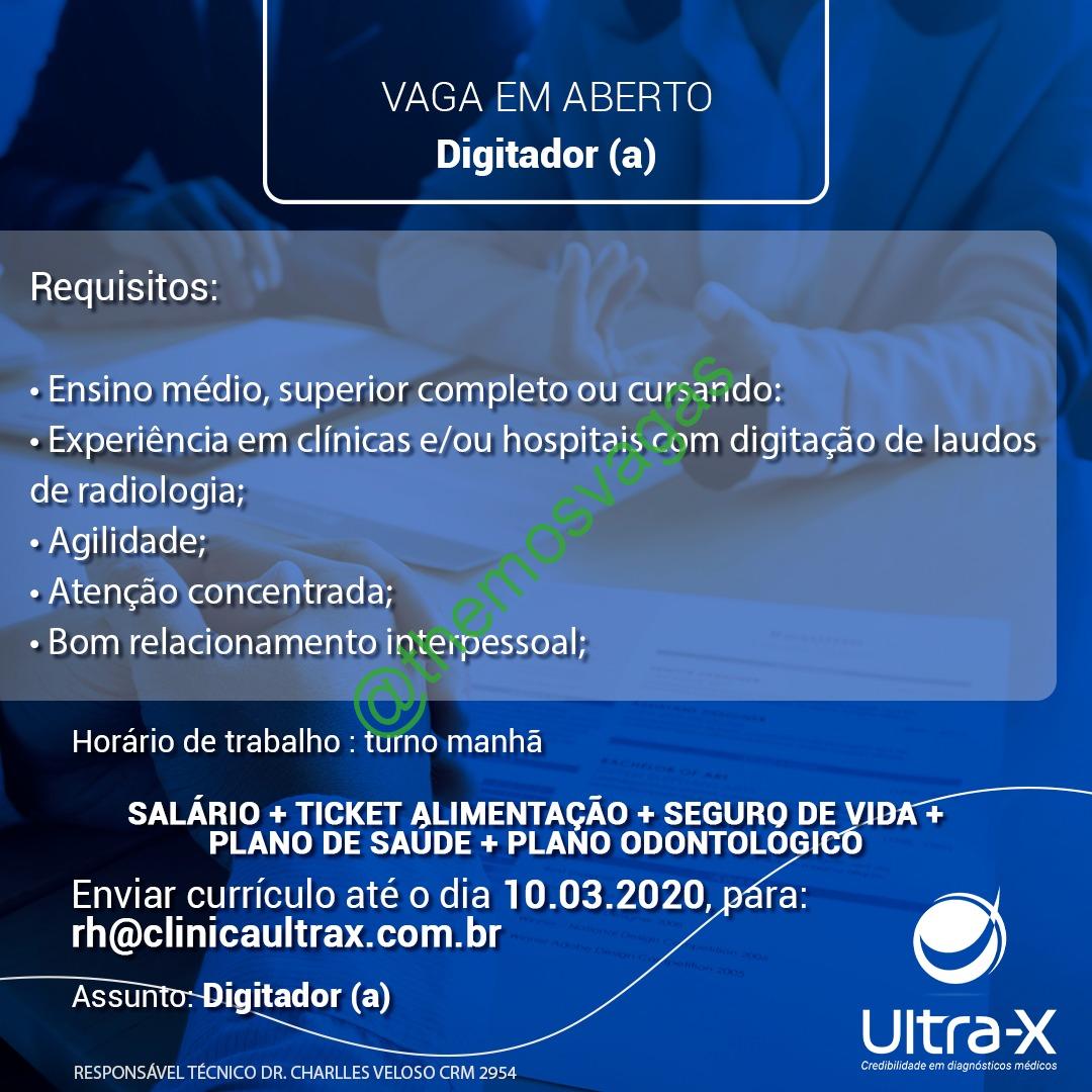 Emprego para Digitador com salário de R$ 1.200,00 - 03.07.19