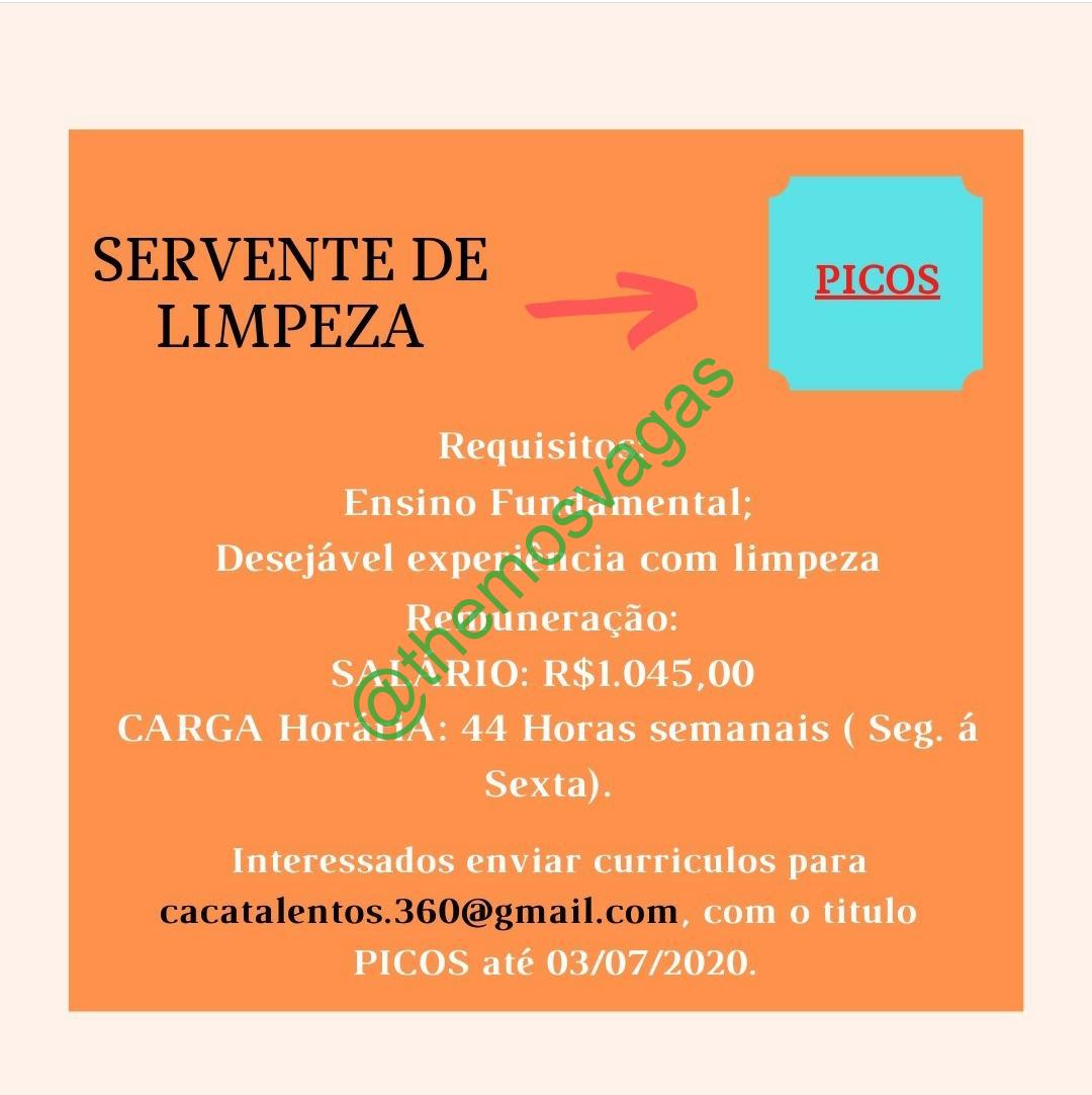 Servente De Limpeza 01 Vagas Picos Pi Themos Vagas Empregos E Estágiosthemos Vagas 7202