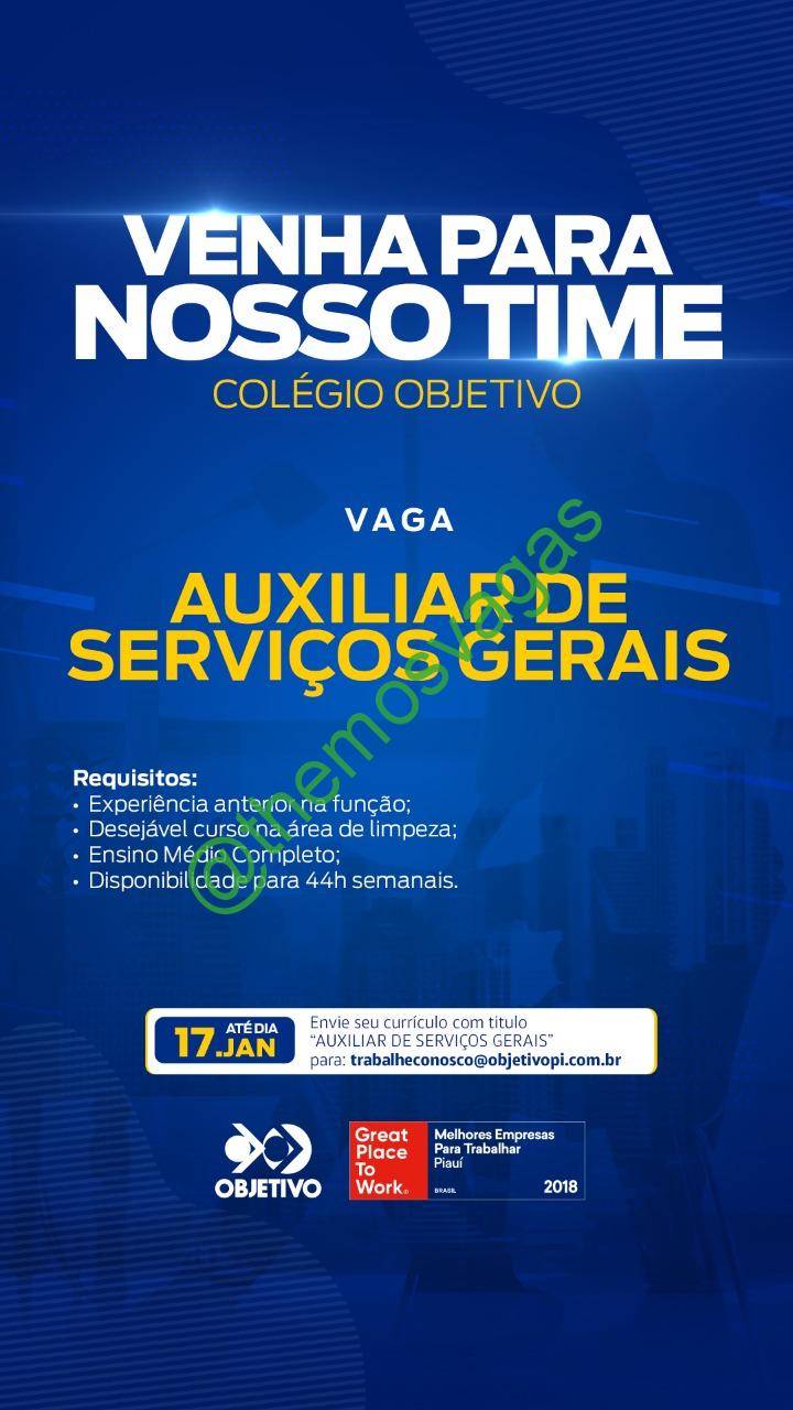 Auxiliar de Serviços Gerais / 01 vaga(s) / Teresina – PI | Themos Vagas