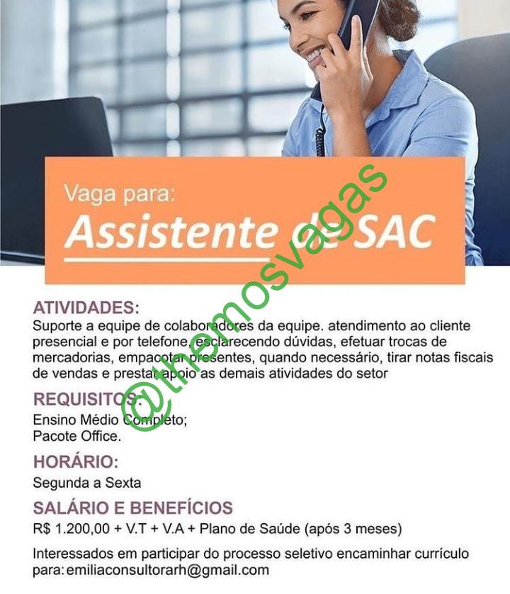 Assistente De Sac Fortaleza Ce 01 Vagas Themos Vagas Empregos E Estágiosthemos Vagas 6702