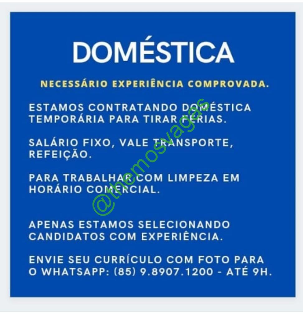 Doméstica Fortaleza – Ce 01 Vaga S Themos Vagas Empregos E