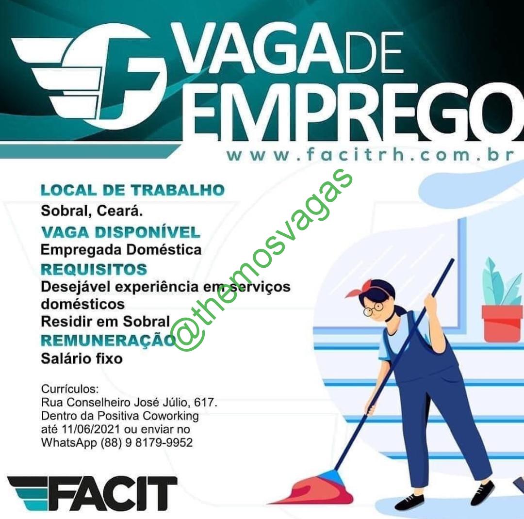 Empregada Doméstica Sobral – Ce 01 Vaga S Themos Vagas