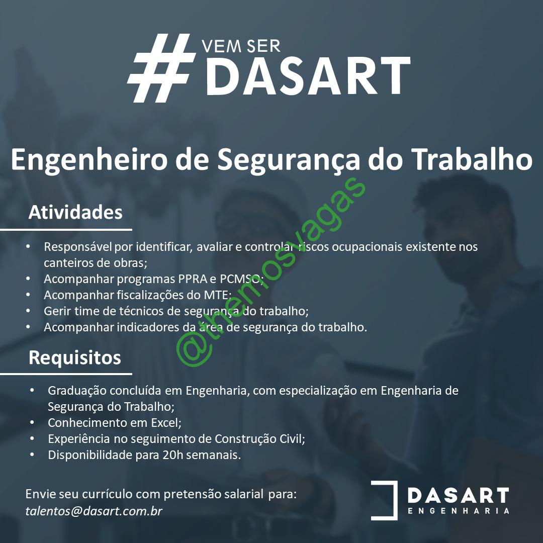 Afenge - Engenharia de Segurança do Trabalho - Estamos em busca de  estagiário(a) em TST para somar ao nosso time! Se liga nos requisitos: ✓  Estar cursando Técnico em Segurança do Trabalho