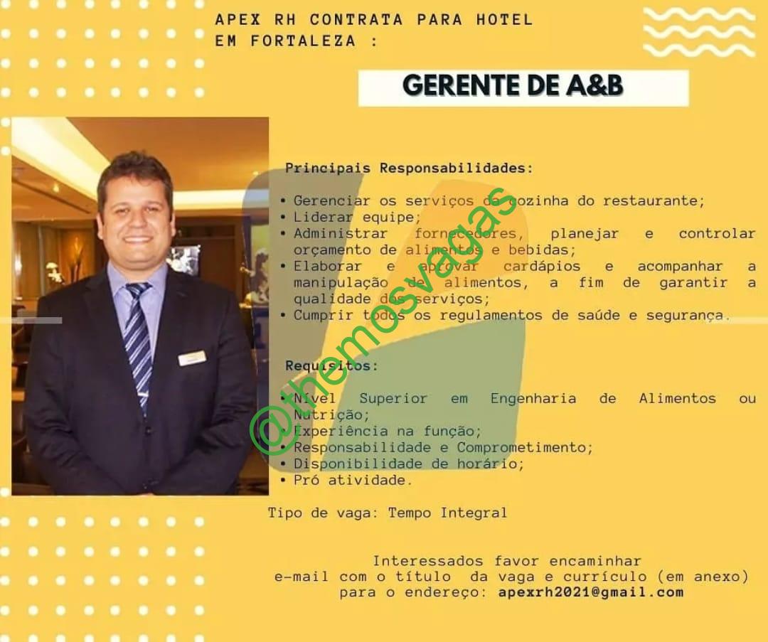 Gerente De A&B | Fortaleza – CE | 01 Vaga(s) | Themos Vagas | Empregos ...