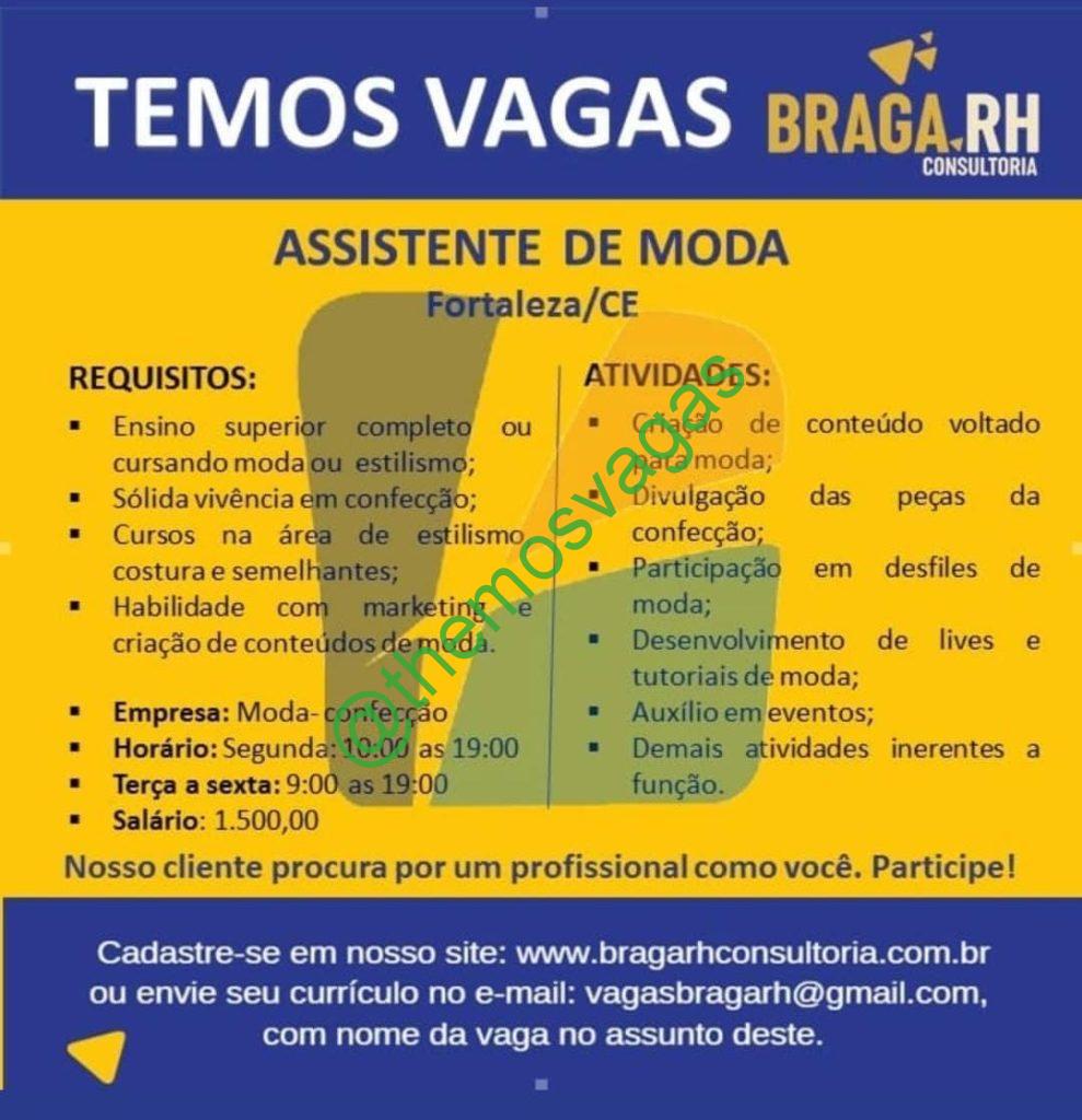 Assistente De Moda Fortaleza Ce 01 Vaga S Themos Vagas