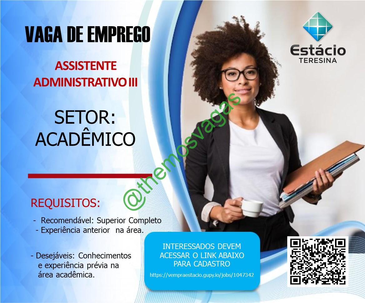 Assistente Administrativo | Teresina – PI | 01 Vaga(s) | Themos Vagas ...