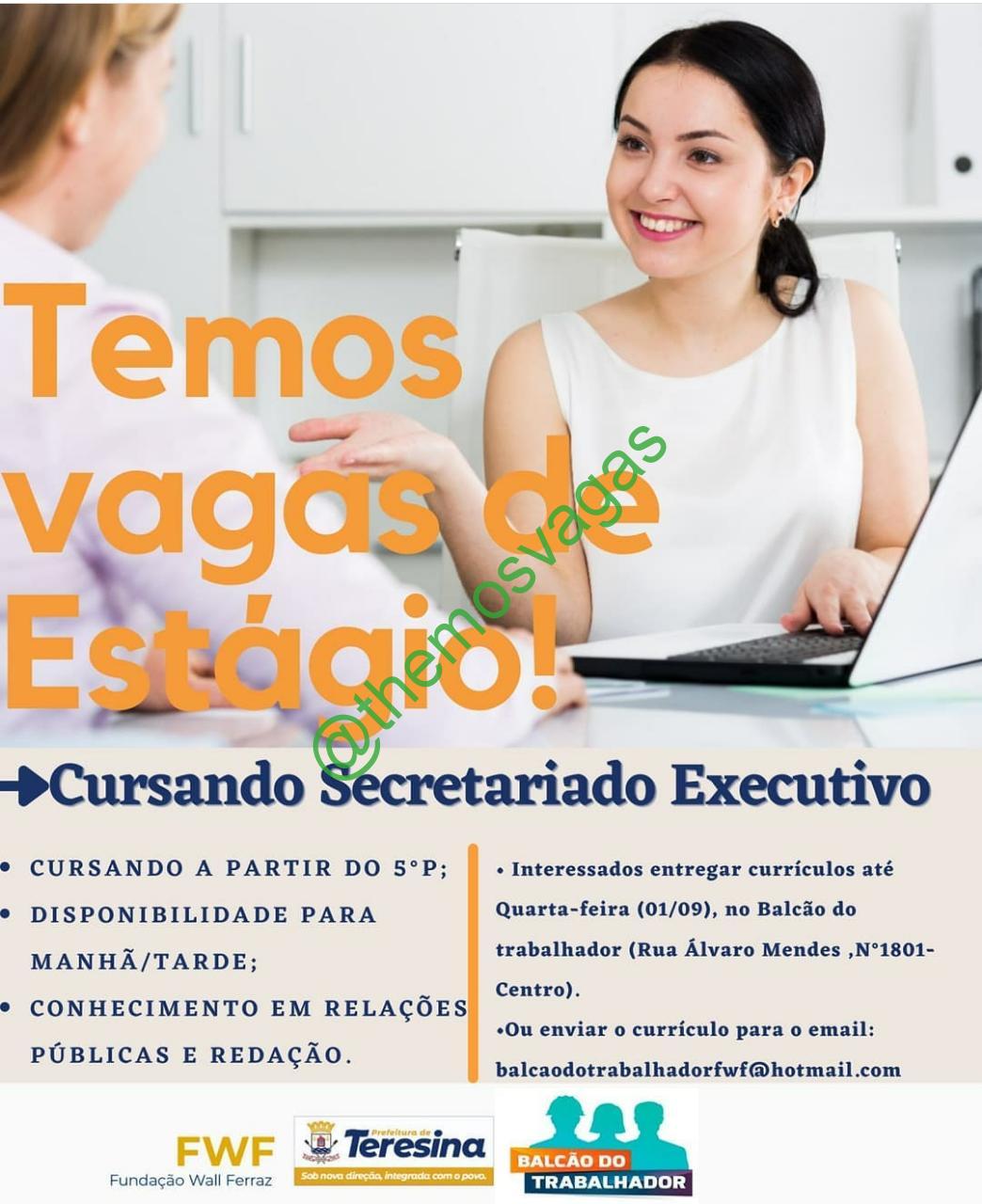 Estágio Secretariado Executivo | Teresina – PI | 01 Vaga(s) | Themos ...