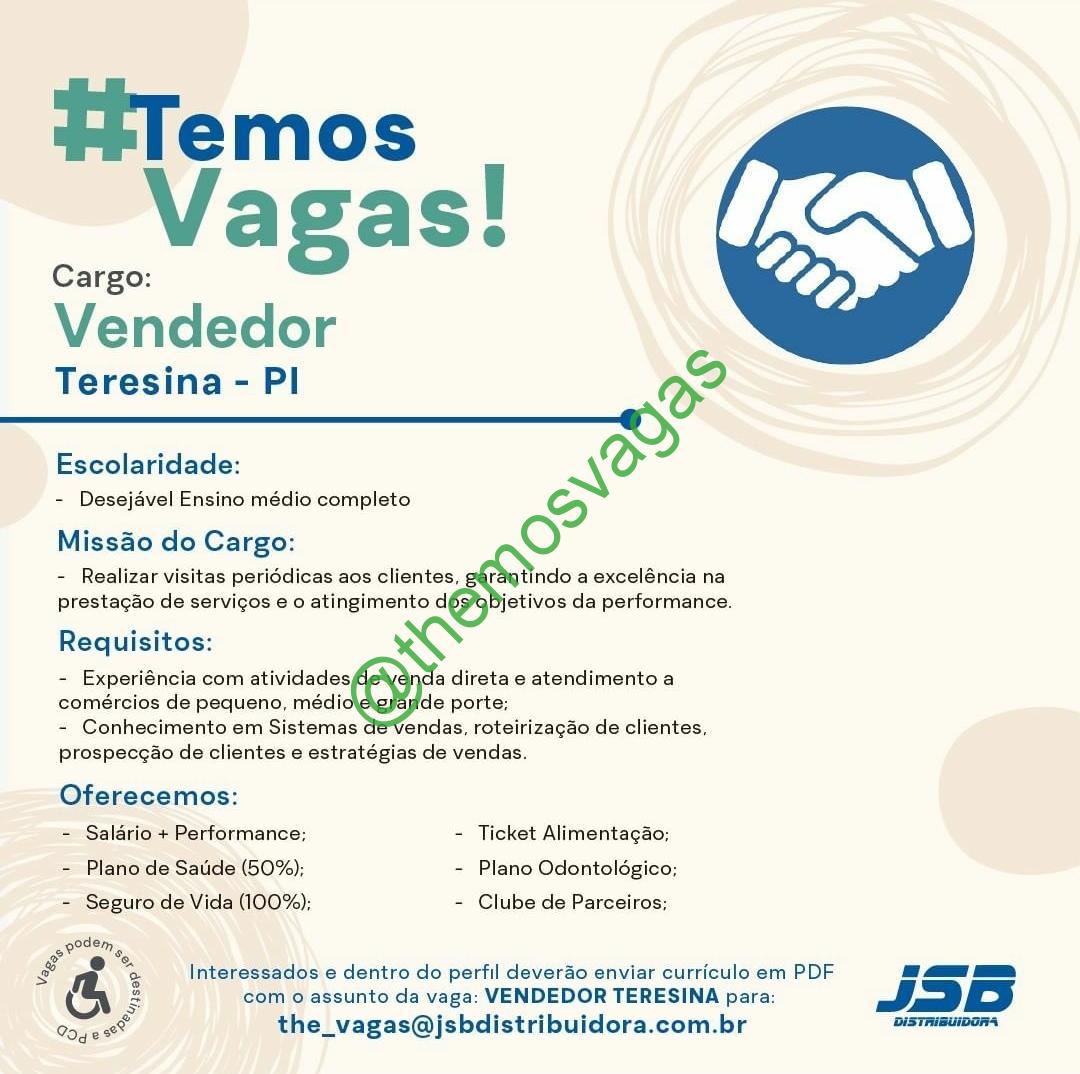 Vendedor(a), Teresina – PI, 01 vaga(s), Themos Vagas, Empregos e  EstágiosThemos Vagas