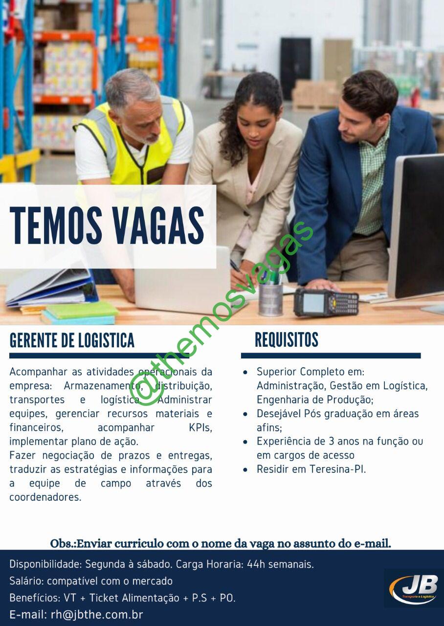 Gerente De Logística Teresina Pi 01 Vagas Themos Vagas Empregos E Estágiosthemos 5793