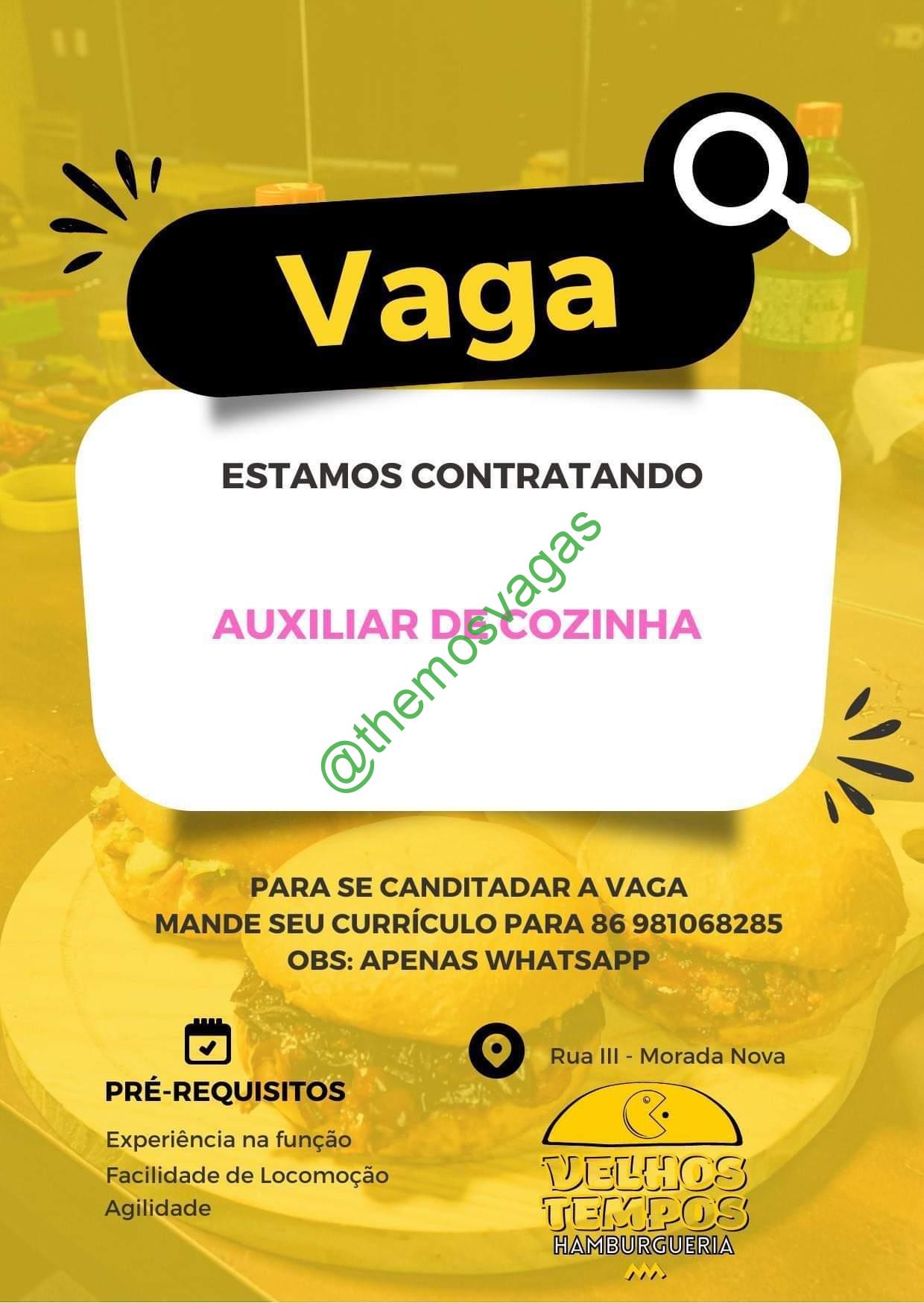 Auxiliar de Cozinha, Teresina – PI, 01 vaga(s), Themos Vagas, Empregos  e EstágiosThemos Vagas