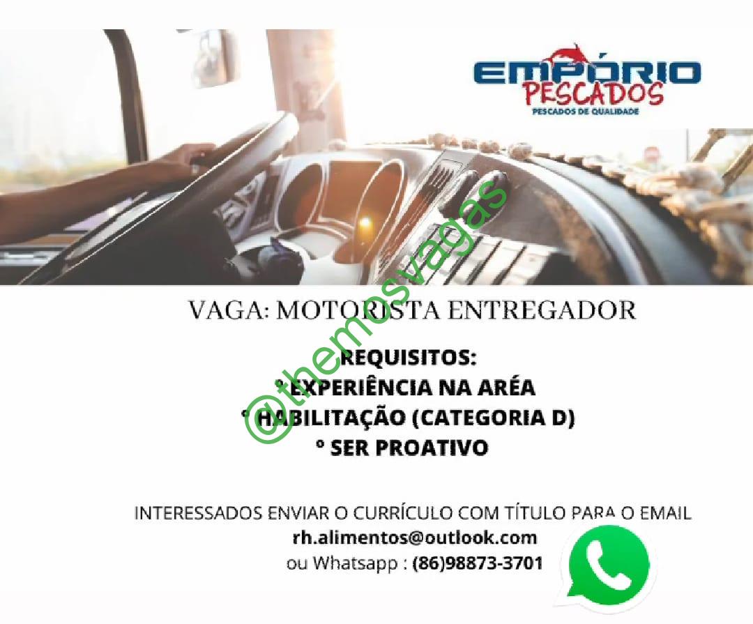 Motorista Entregador | Teresina – PI | 01 Vaga(s) | Themos Vagas ...