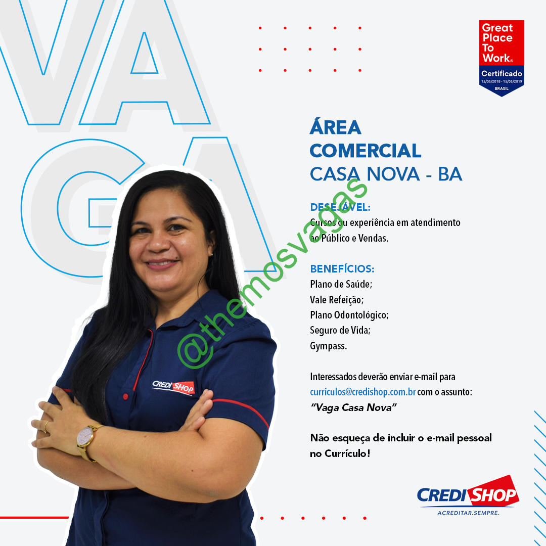 Área Comercial, Casa Nova – BA, 01 vaga(s)