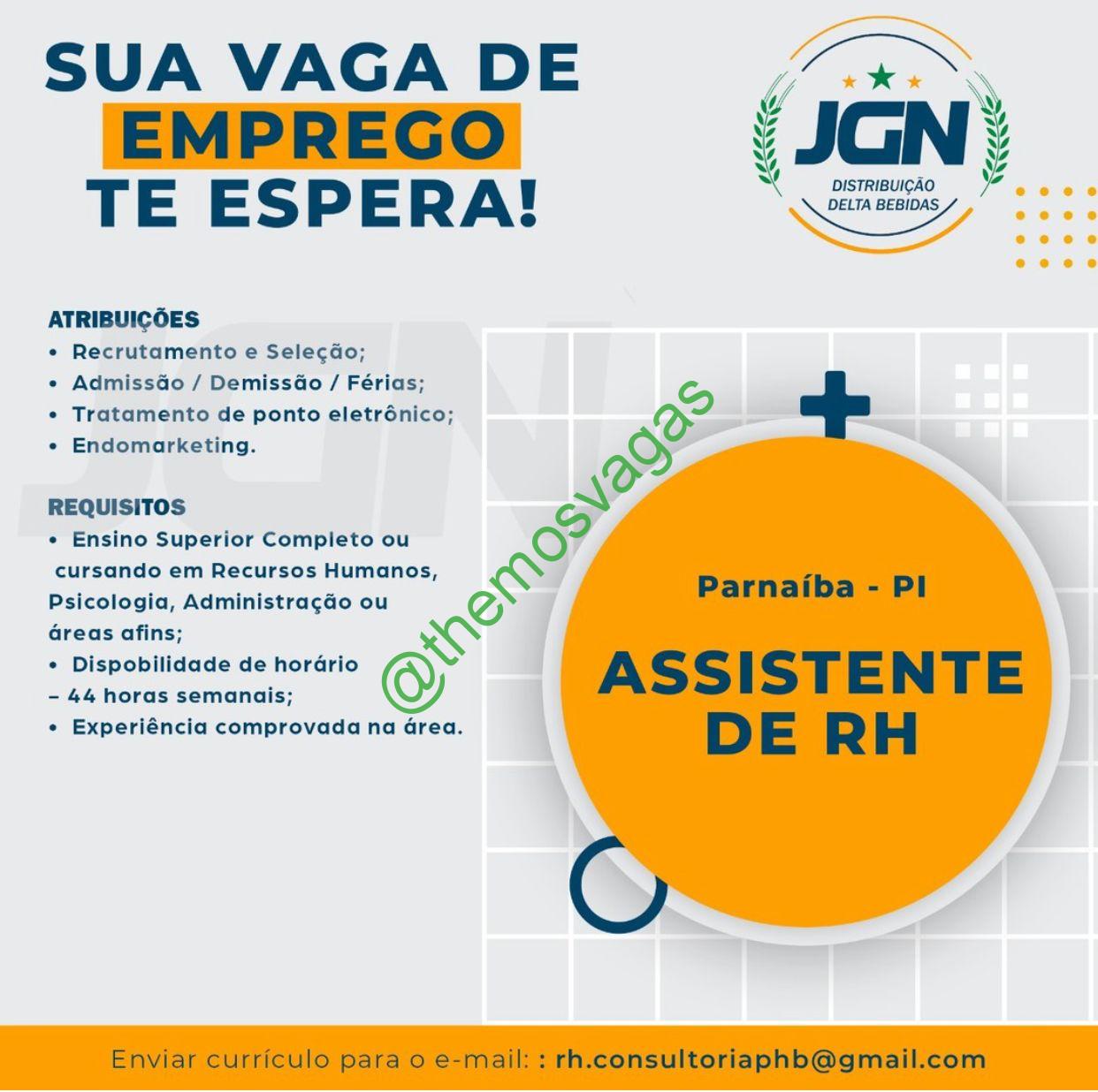 Vaga de Emprego de Assistente de Recursos Humanos, Campinas / SP