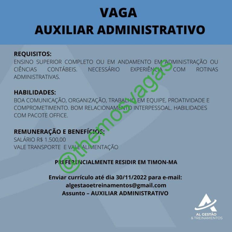 Auxiliar Administrativo | Timon – MA | 01 Vaga(s) | Themos Vagas ...