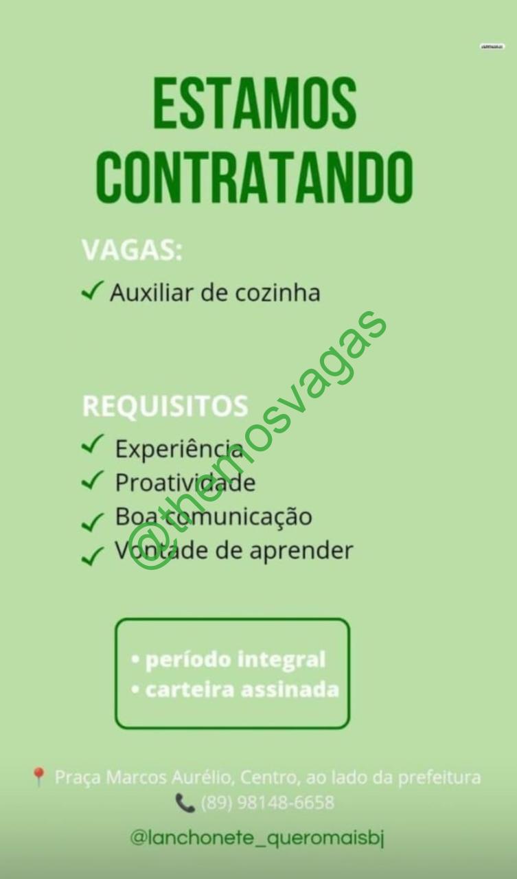 Auxiliar de Cozinha, Teresina – PI, 01 vaga(s), Themos Vagas, Empregos  e EstágiosThemos Vagas