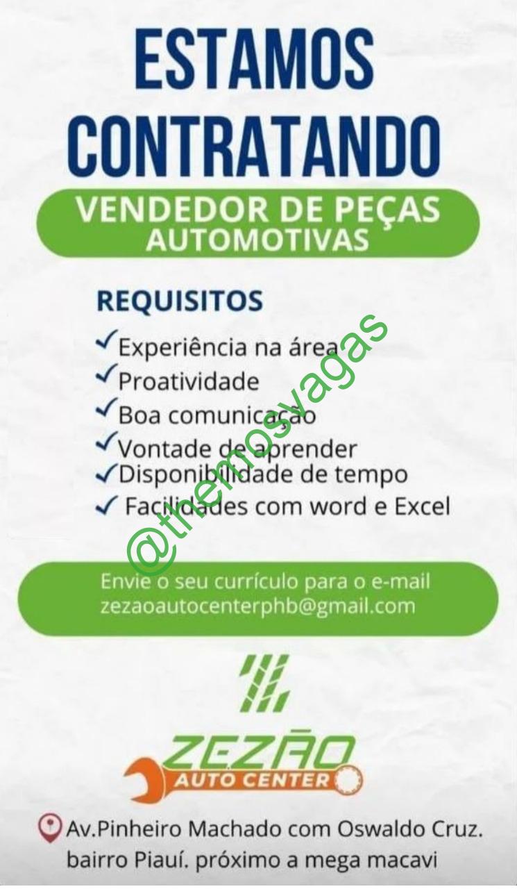 92 vagas de emprego disponíveis hoje (17 de Dezembro de 2023) de Vendedor  De Peças - Campinas, SP