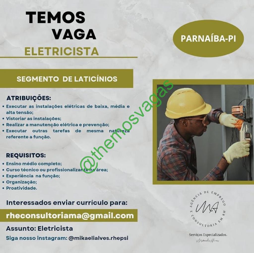 Eletricista | Parnaíba – PI | 01 Vaga(s) | Themos Vagas | Empregos E ...