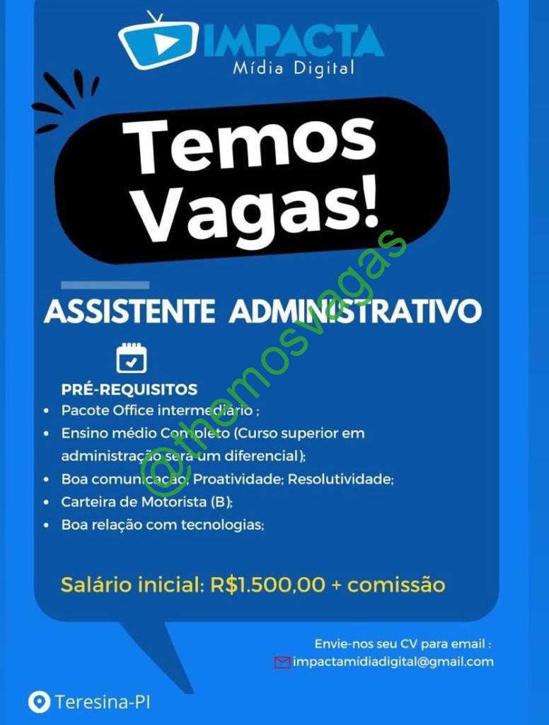 Assistente Administrativo | Teresina – PI | 01 Vaga(s) | Themos Vagas ...