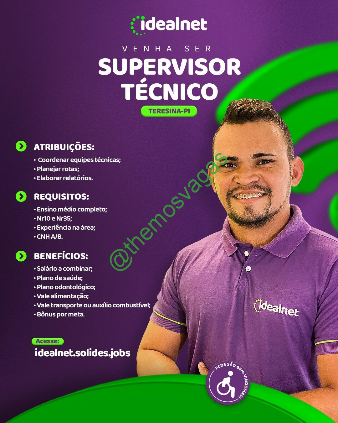 Supervisor Técnico Teresina Pi 01 Vagas Themos Vagas Empregos E Estágiosthemos Vagas 5218