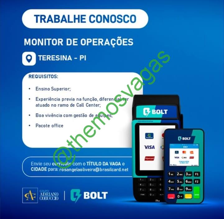 Monitor de Operações Teresina PI 01 vaga(s) Themos Vagas