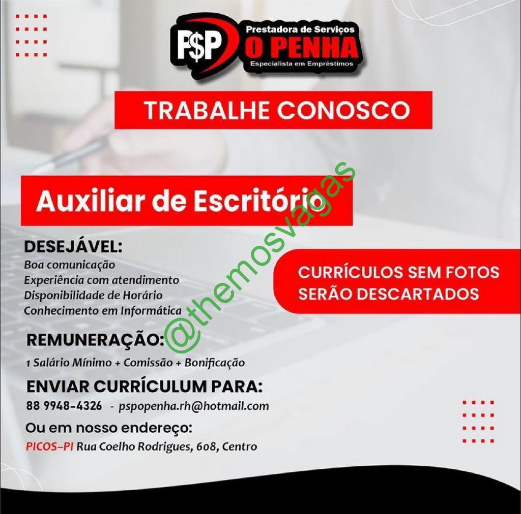 Auxiliar De Escritório Picos Pi 01 Vagas Themos Vagas Empregos E Estágiosthemos 0874