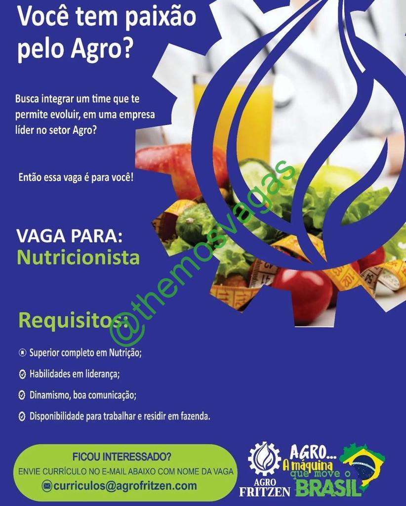 Nutricionista Gilbués PI 01 vaga(s) Themos Vagas Empregos e