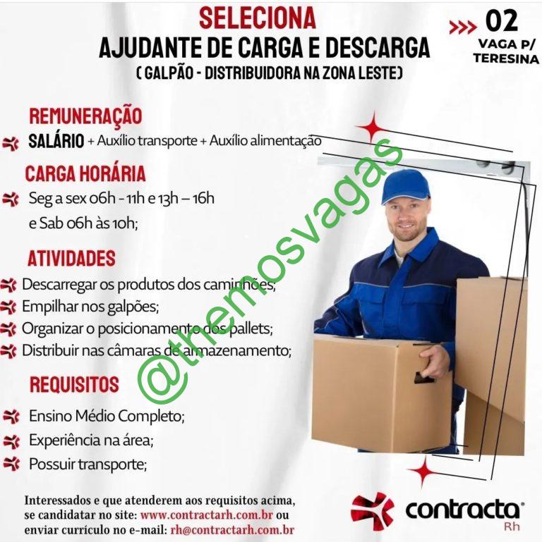Ajudante Carga e Descarga Teresina PI 01 vaga(s) Themos Vagas