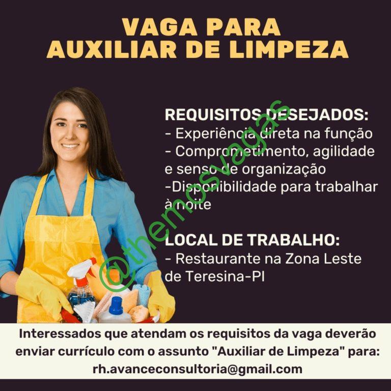 Auxiliar De Limpeza Teresina Pi 01 Vagas Themos Vagas Empregos E Estágiosthemos 5618