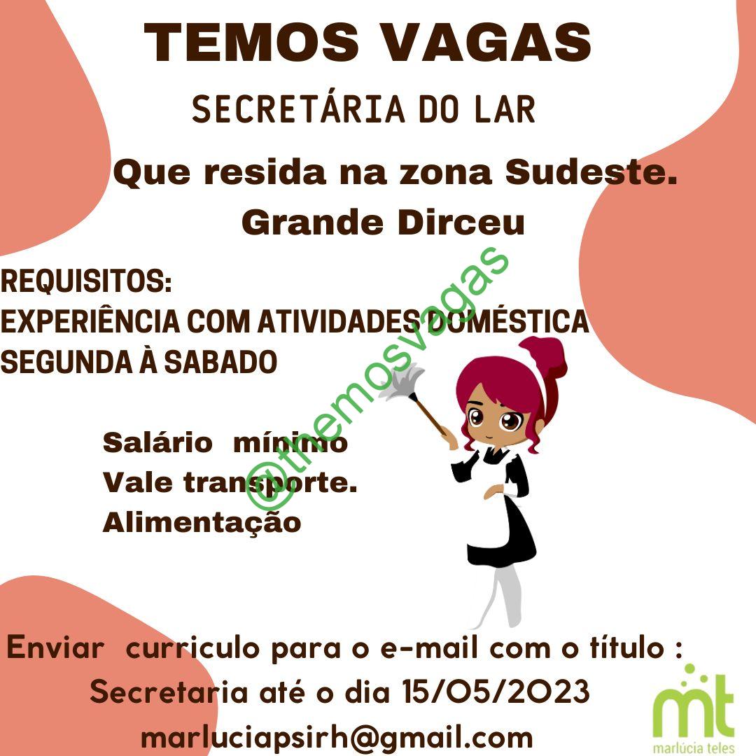 Empregada Doméstica Teresina – Pi 01 Vaga S Themos Vagas