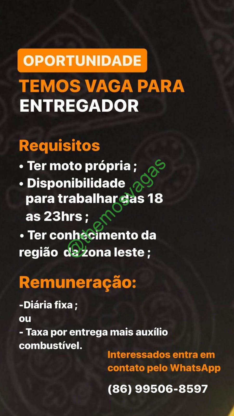 Entregador Teresina Pi 01 Vaga S Themos Vagas Empregos E