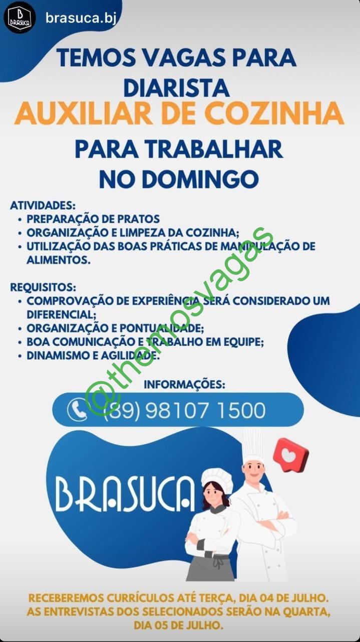 Auxiliar de Cozinha, Teresina – PI, 01 vaga(s), Themos Vagas, Empregos  e EstágiosThemos Vagas