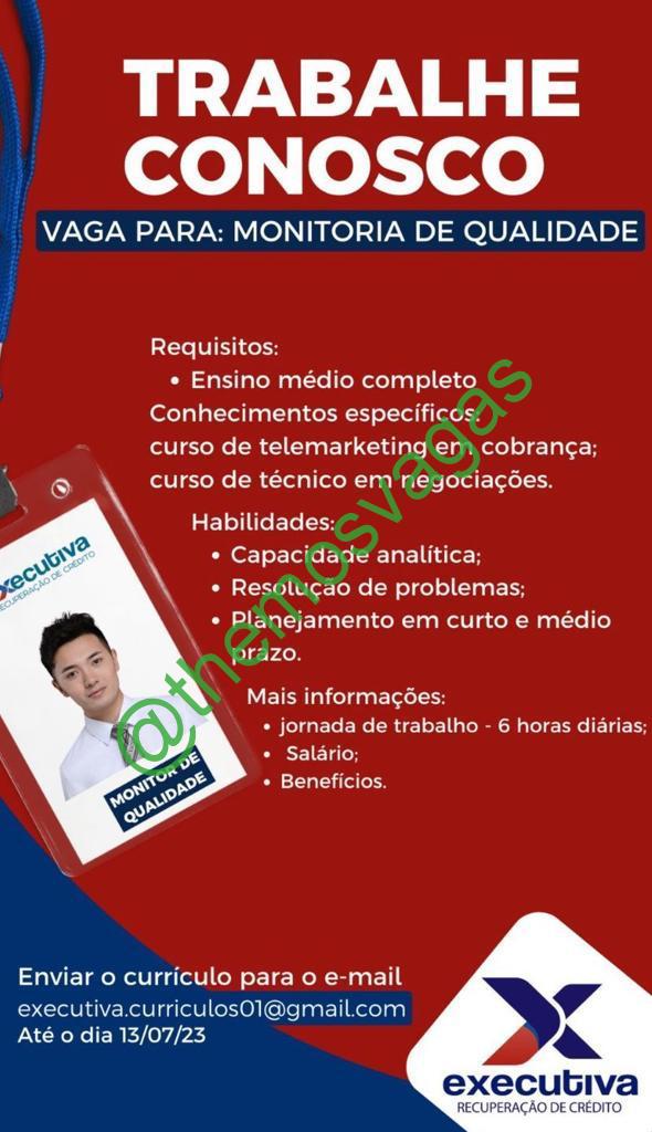 Monitor de Qualidade Teresina PI 01 vaga(s) Themos Vagas