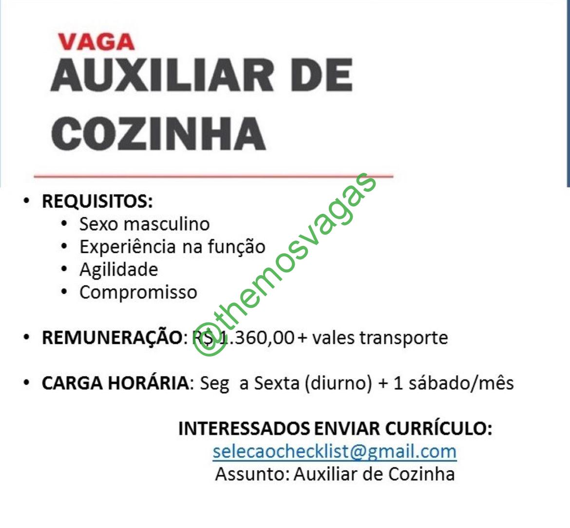 Auxiliar de Cozinha, Teresina – PI, 01 vaga(s), Themos Vagas, Empregos  e EstágiosThemos Vagas