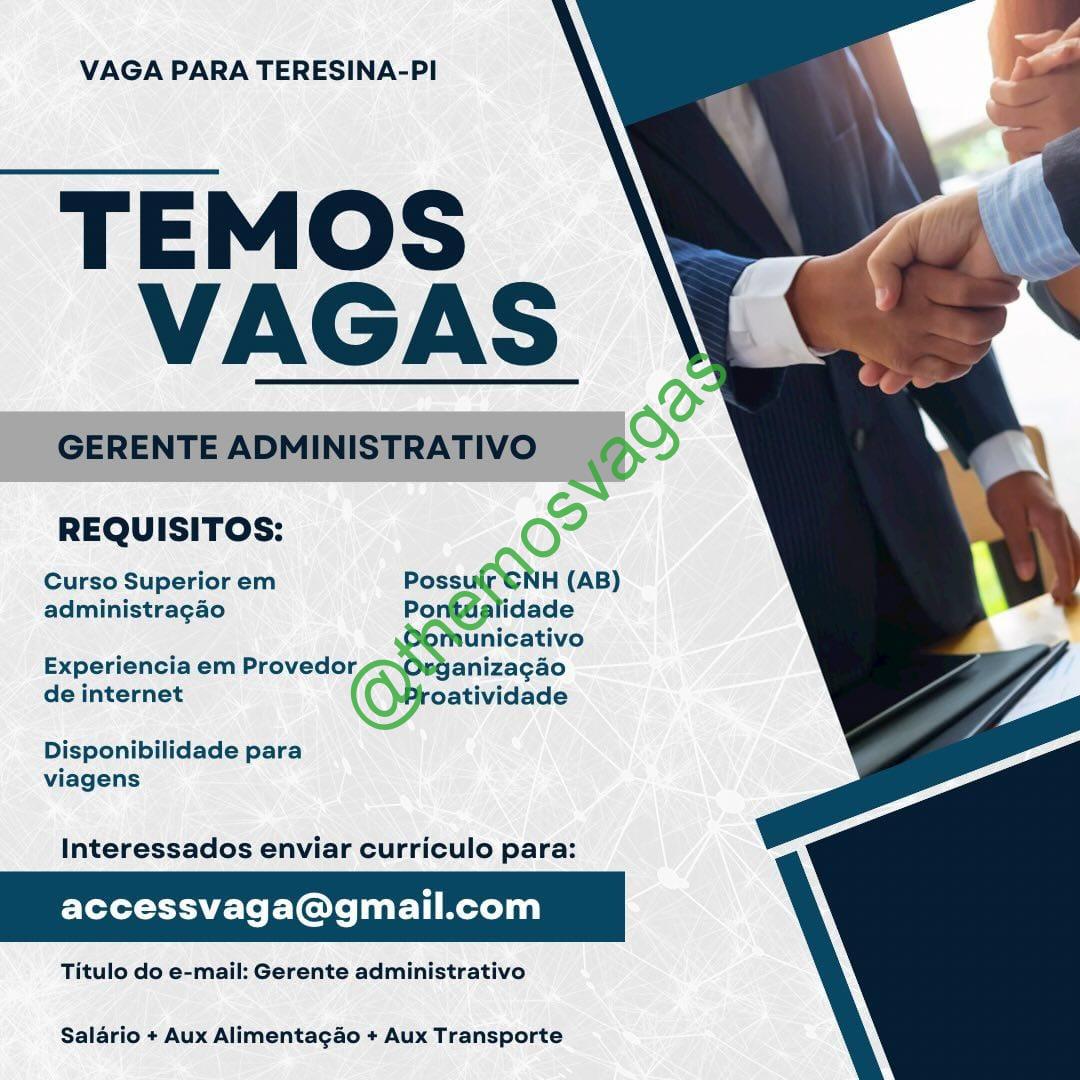 Gerente Administrativo Teresina Pi 01 Vagas Themos Vagas Empregos E Estágiosthemos 3666