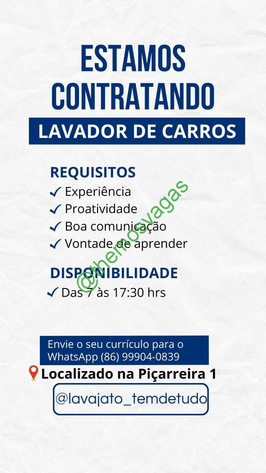 Lavador De Carros Teresina Pi Vaga S Themos Vagas