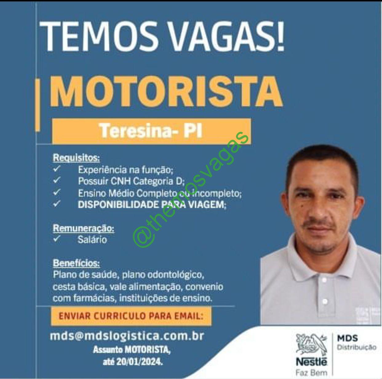 Motorista | Teresina – PI | 01 Vaga(s) | Themos Vagas | Empregos E ...